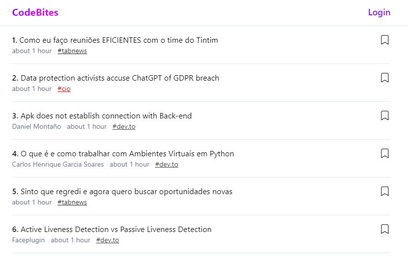 CodeBites Homepage